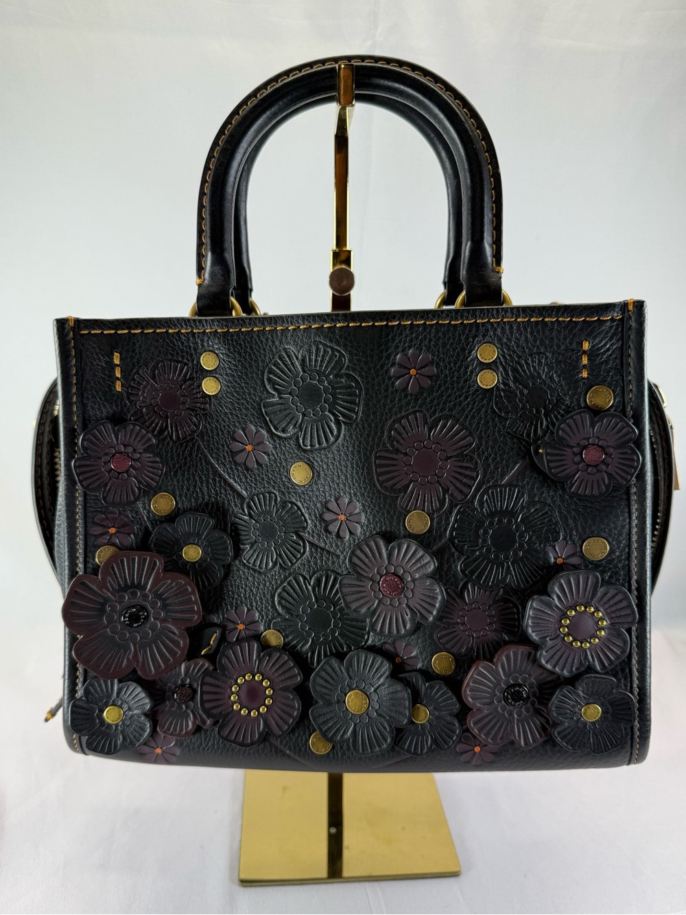 Coach 1941 Rogue Shoulder Bag 25 with Tea Rose Appliqué - Picture 2 of 15